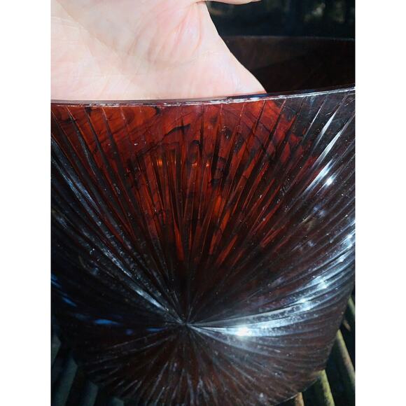 MCM Faux Tortoise Amber Lucite Waste Basket Swirl Translucent Amazing Design GUC - Picture 15 of 16